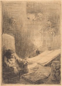 Sleeping Scholar by Alphonse Legros