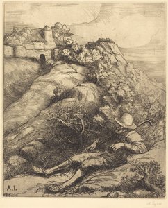 Sleeping Shepherd by Alphonse Legros