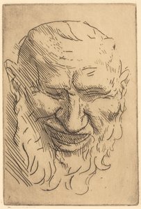 Small Satyr Mask by Alphonse Legros