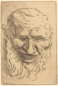 Small Satyr Mask by Alphonse Legros