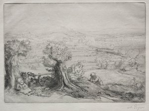 Memory of a Valley in Burgundy by Alphonse Legros