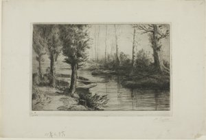 The Canal: Morning by Alphonse Legros