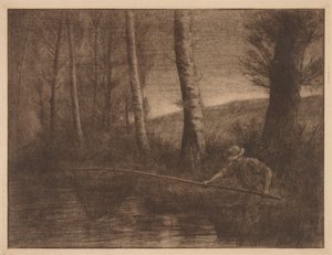 The Fish in the Hoop Net by Alphonse Legros
