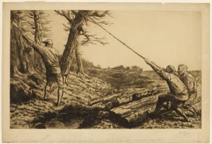 The Lumberjacks, Second Plate by Alphonse Legros
