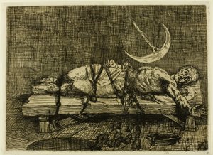 The Pit and the Pendulum, Second Plate by Alphonse Legros