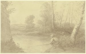 The Fishermen at the River by Alphonse Legros