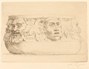 Vase with Grotesques by Alphonse Legros