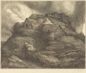 Village of Saint-Pierre during a Storm by Alphonse Legros