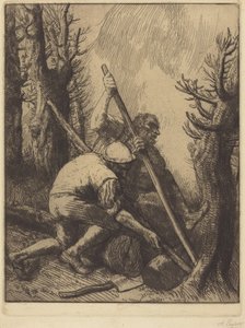 Woodcutters, 3rd Plate by Alphonse Legros