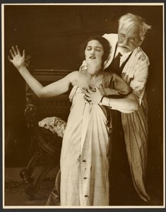 Alphonse Mucha in Costume with Daughter Jaroslava as a Model for the Poster, 