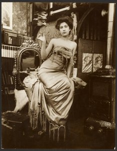 Female Model Holding a Branch of Laurel, Paris