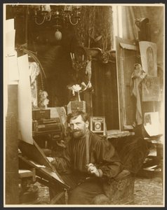 Self-Portrait in His Studio, Rue du Val-de-Grâce, Paris