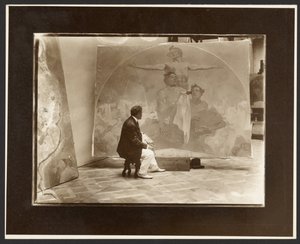 Self-Portrait of Alphonse Mucha at Work on 