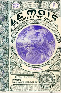 Cover of the magazine Le Month litteraire et picturesque by Alphonse Mucha: month of February 1899 - Maison de la Bonne Presse by Alphonse Mucha