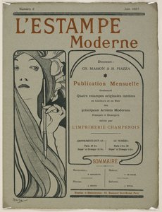 Cover page from L’Estampe moderne by Alphonse Mucha