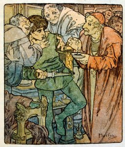 Illustration by Alphonse Mucha from "Clio" a work by French author Anatole France. 1900