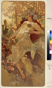 Autumn (Series of Allegories on the Four Seasons) by Alphonse Marie Mucha
