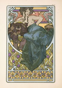 Plate 47 from the Book Documents Decoratifs by Alphonse Mucha