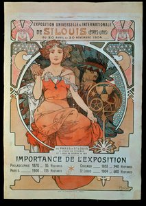 Poster for the Universal and International Exhibition by Alphonse Marie Mucha