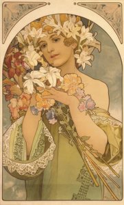 Flowers by Alphonse Mucha