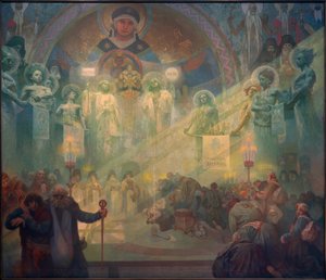 The Holy Mount Athos by Alphonse Mucha