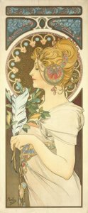 Feather by Alphonse Mucha