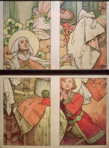 Window of St. Vitus in Prague by Alphonse Mucha