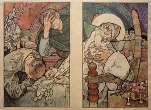 Window of St. Vitus in Prague, Cardboard 1931 by Alphonse Mucha