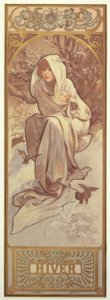Winter by Alphonse Mucha