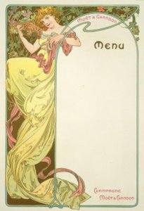Moët & Chandon / Menu by Alphonse Mucha