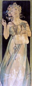 Portrait of a Woman by Alphonse Mucha