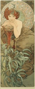 Emerald by Alphonse Mucha