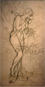Winter by Alphonse Mucha
