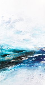 Abstract Ocean Blues by Alyson Storms