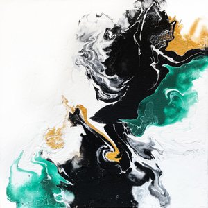 Black Gold Emerald Flow by Alyson Storms