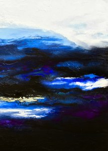 Deep Blue Abstraction by Alyson Storms