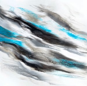 Flowing Teal Abstract