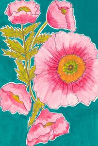 Vibrant Pink Poppies