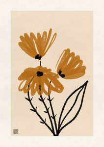 Warm Abstract Blooms by Amaze Atelier