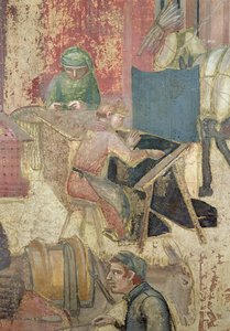 Effects of Good Government in the City, Weavers (detail) by Ambrogio Lorenzetti