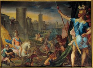The camp of the crusaders in front of Jerusalem from the series 