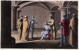 Childeric III Dethroned and Enclosed by Pepin the Short in a Monastery in Saint Omer Between 742 and 749