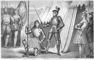 Francis I of France Requesting to be Knighted by the Chevalier Bayard after Victory at the Battle of Marignano, Italy