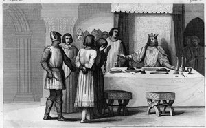 Robert II, the Pious Releases Conspirators - Engraving