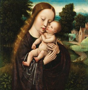 Mary with Child in Landscape