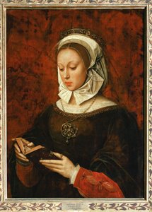 Young Woman Reading a Book of Hours