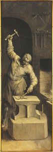 Saint Eligius in His Workshop by Ambrosius the Elder Francken or Franck
