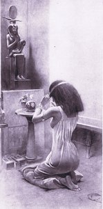 An Egyptian Woman at Her Devotions by Amedee Forestier