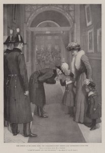 Lord Roberts in his London Hotel, the Commander-in-Chief greeting Lady Settrington