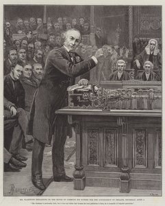 Mr Gladstone Explaining to the House of Commons His Scheme for the Government of Ireland, Thursday, 8 April by Amedee Forestier